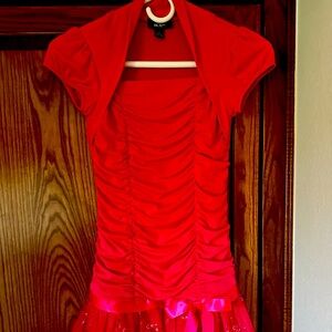 Hot Pink Ruched Dress
